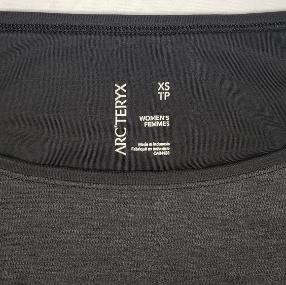 Arc'Teryx Nyara Boatneck Pullover Heather Black Workout Stretch Long Sleeve XS - Picture 4 of 9